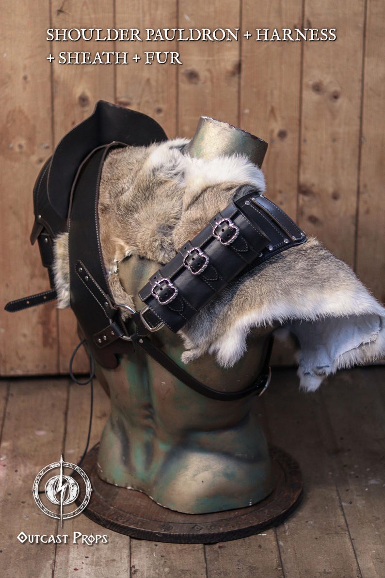 Viking Leather Armor Leather Armor Men Viking Armor Men Leather Pauldron Leather Shoulder Armor Barbarian Armor LARP Armor Cosplay