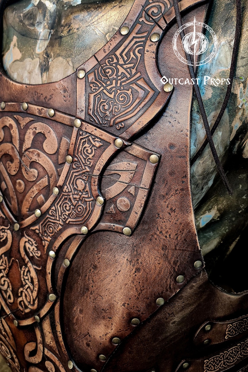 Celtic Viking Fusion Leather Armor Set for LARP, Renaissance Fairs & Fantasy Events - Handcrafted Warrior Costume