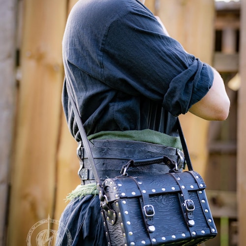 Leather Treasure Chest Pirate Chest Bag Larp Pirate Backpack