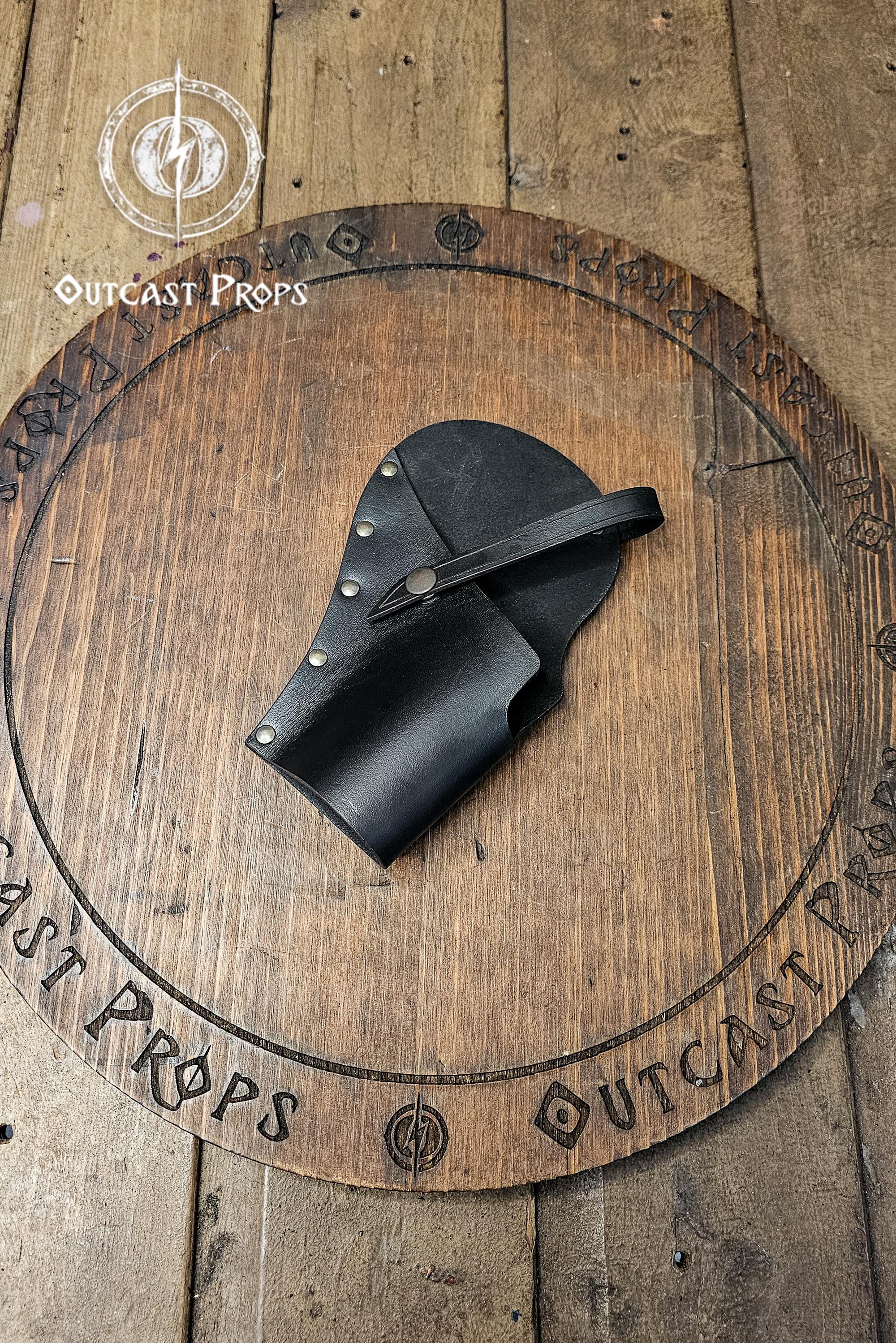 Fondina Nascosta in Pelle Medievale, Porta Pistola for Pistola da Cowboy Western Revolver, Accessorio Stile Steampunk Vintage for Kit di Costumi Cosplay,Marrone