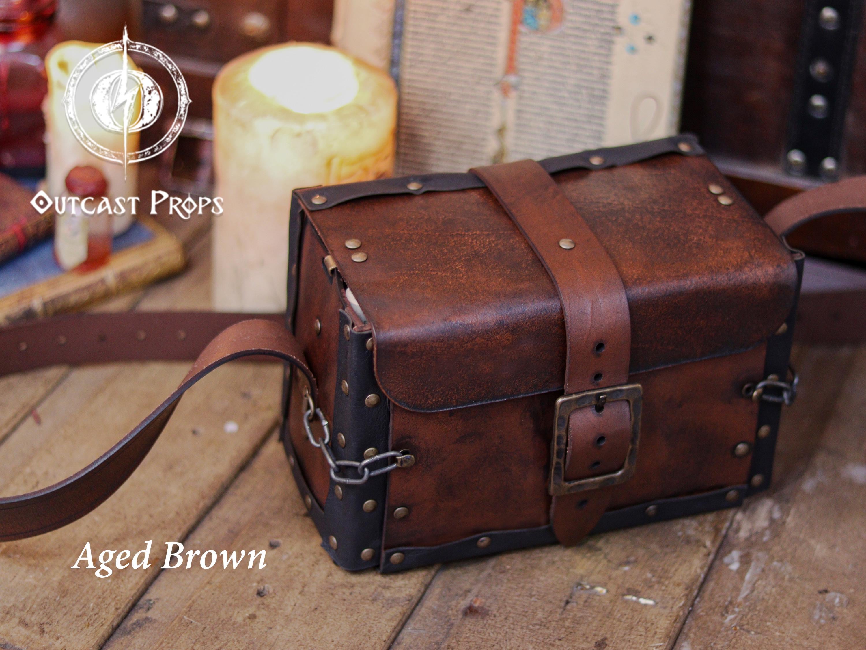 Alchemist Leather Larp Bag Potion Set for Steampunk Alchemist