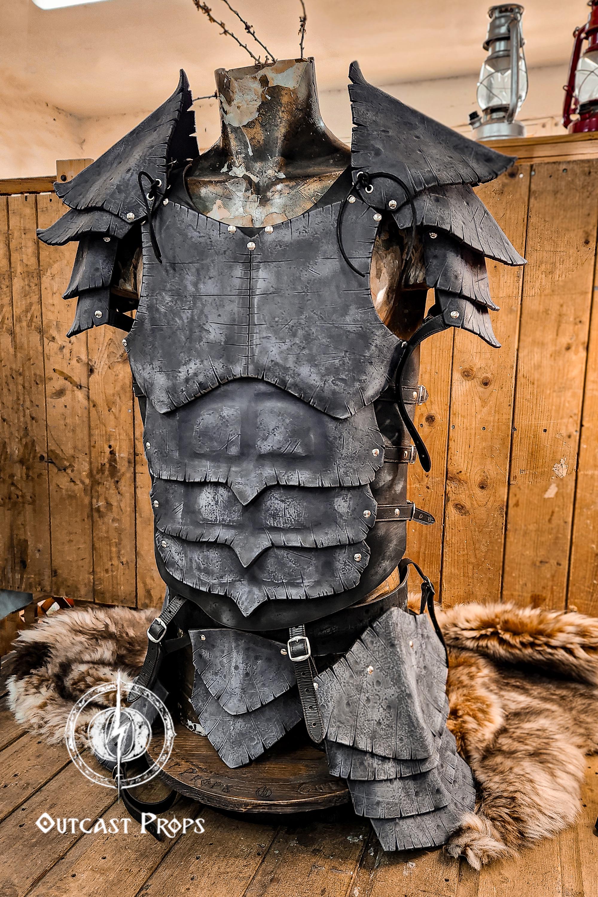 Handcrafted Leather Dragon Scale Armor Set: Medieval Fantasy LARP ...
