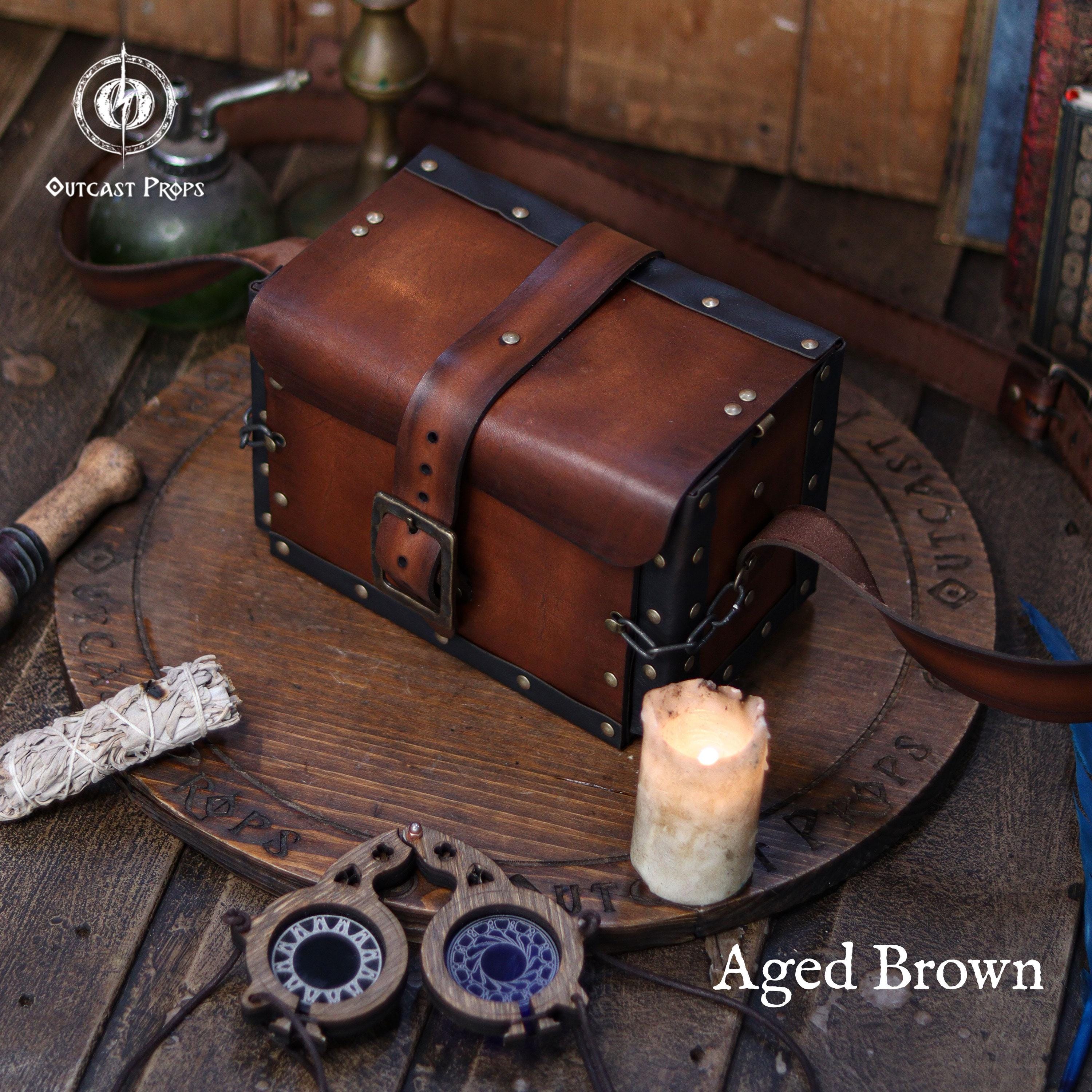 Alchemist Leather Larp Bag Potion Set for Steampunk Alchemist