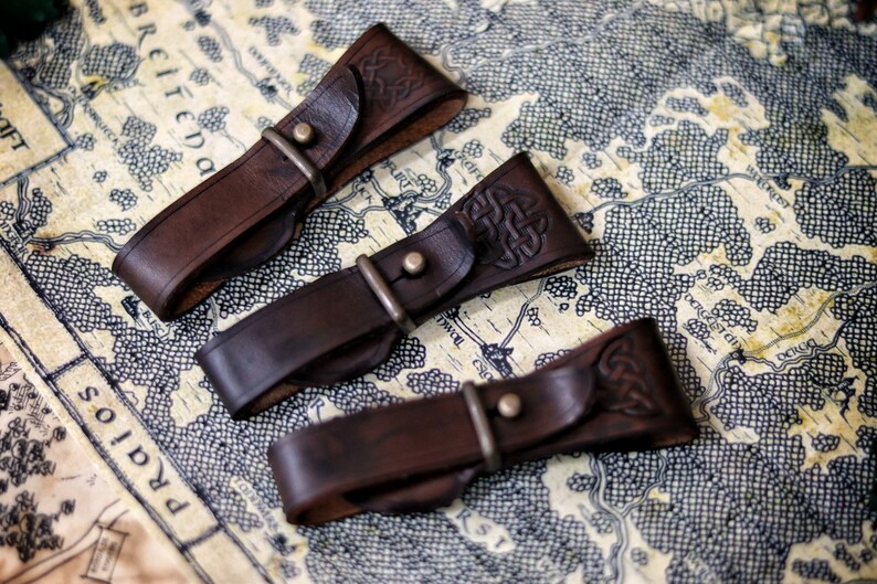 Leather Mug Holder Tankard Strap for Belt Key Ring Holder Etsy