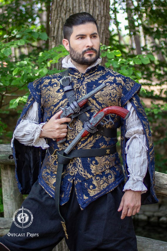 Edward Pirate Cosplay Baldric Leather Flintlock Pistol Holster