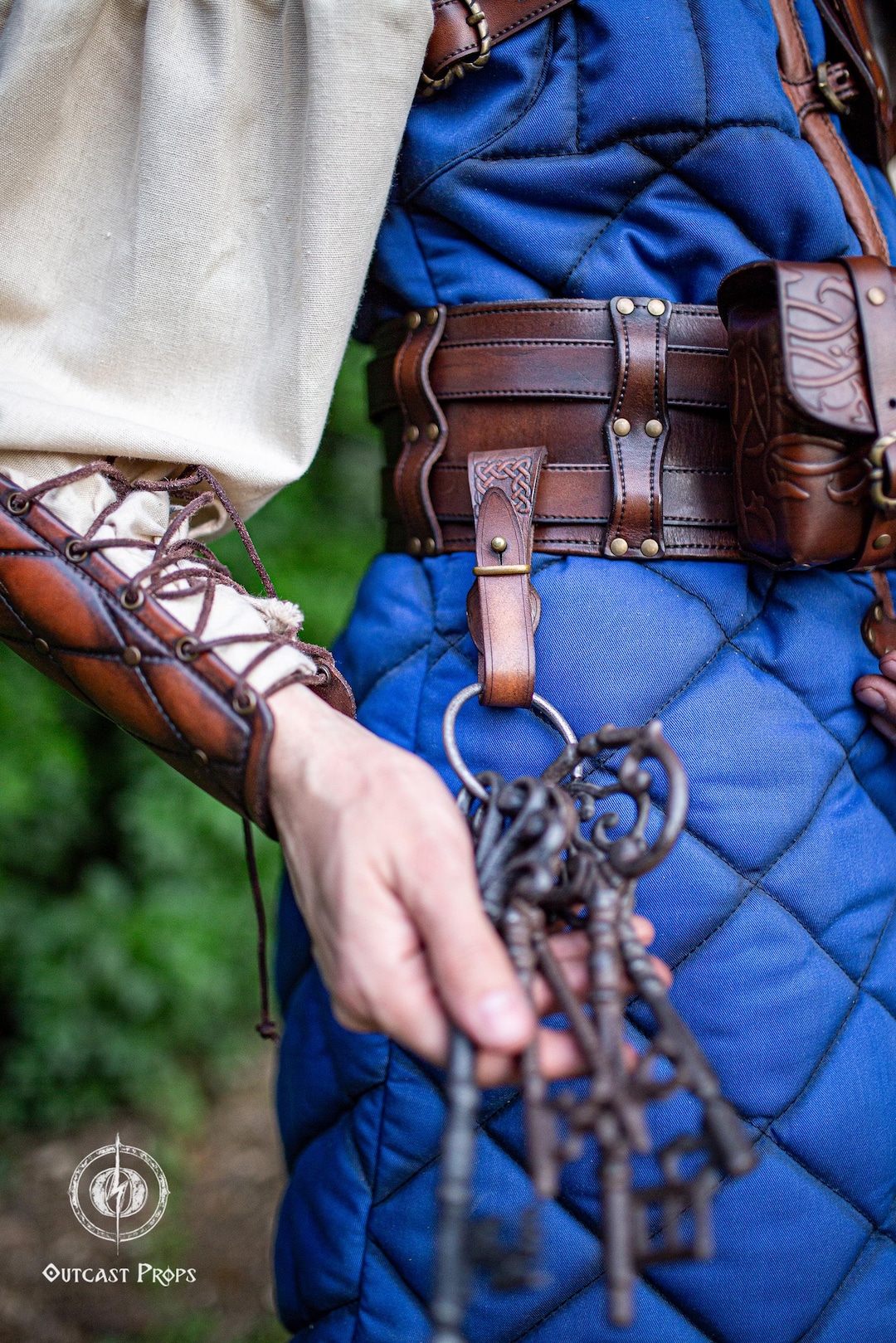 Renaissance Eave Ropes Medieval Leather Tankard Strap Renaissance Faire Belt up to 6 Cm or 2,4 ...