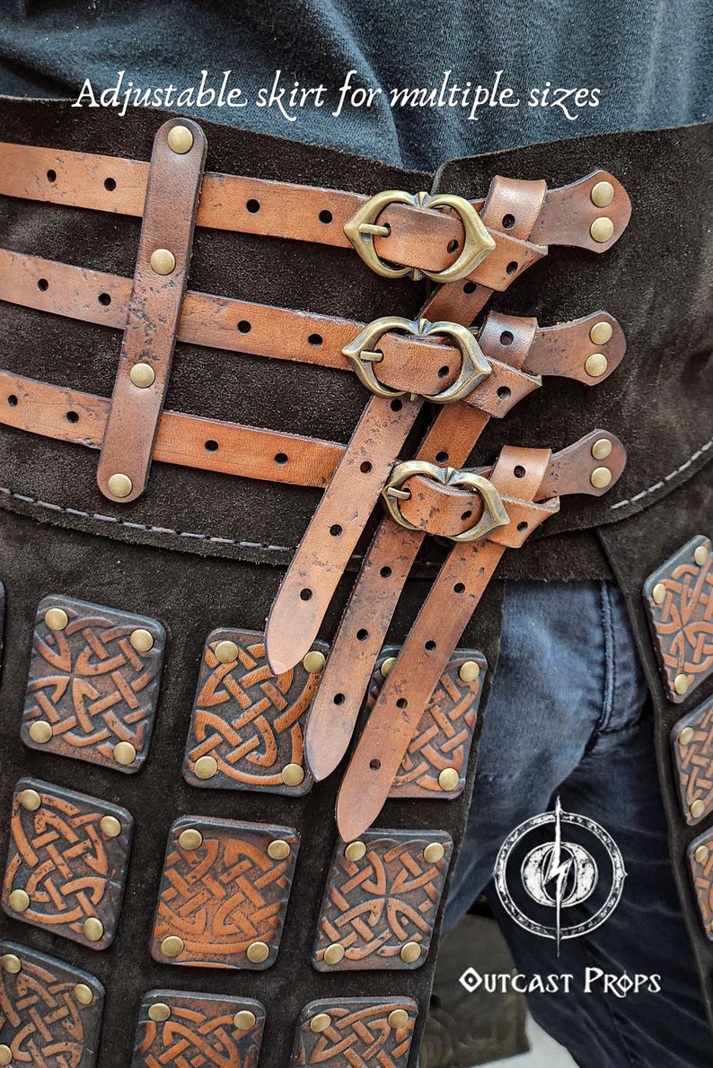 Celtic Viking Fusion Leather Armor Set for LARP, Renaissance Fairs & Fantasy Events - Handcrafted Warrior Costume