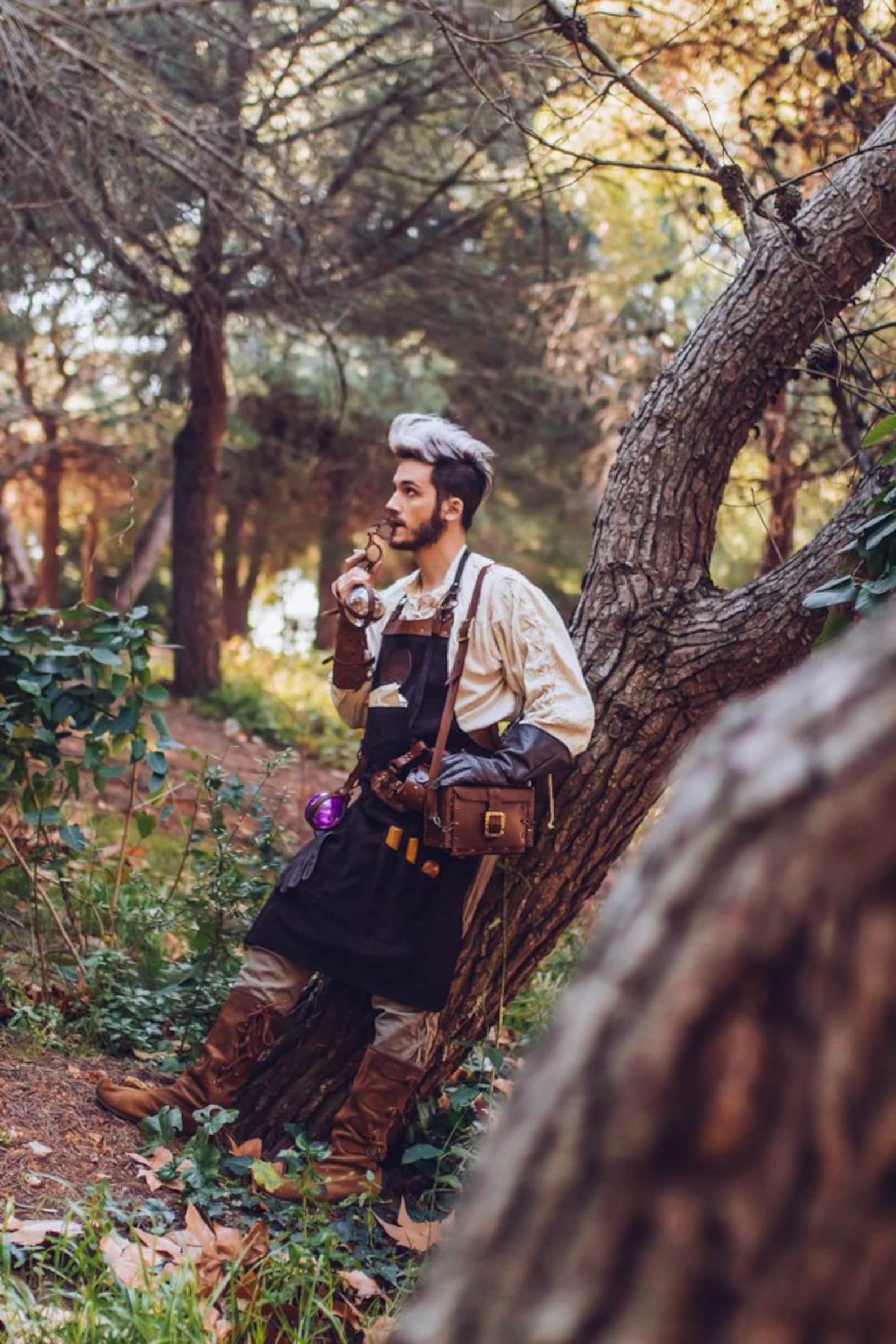 Leather Apron Larp Alchemy Steampunk Crazy Scientist Etsy