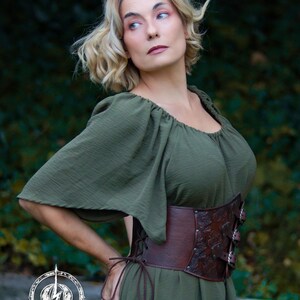 Larp Roses Elegant Floral Roses Underbust Leather Pirate Corset Handcrafted Rose ...