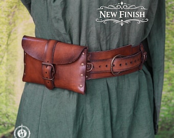 Handcrafted Medieval Viking Leather Belt Pouch LARP Fantasy Costume Accessory for Steampunk & Cosplay