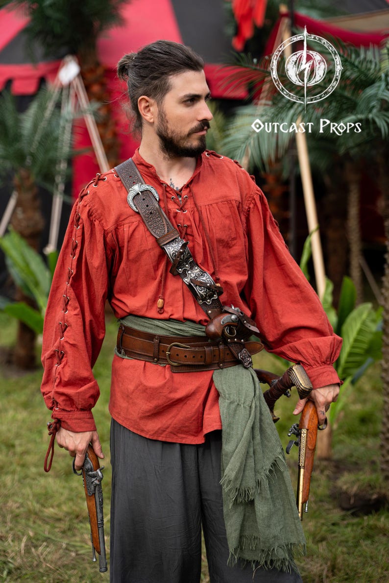 Pirate Baldric Flintlock Holster Pirate Costume Bandolier Gun Belt ...