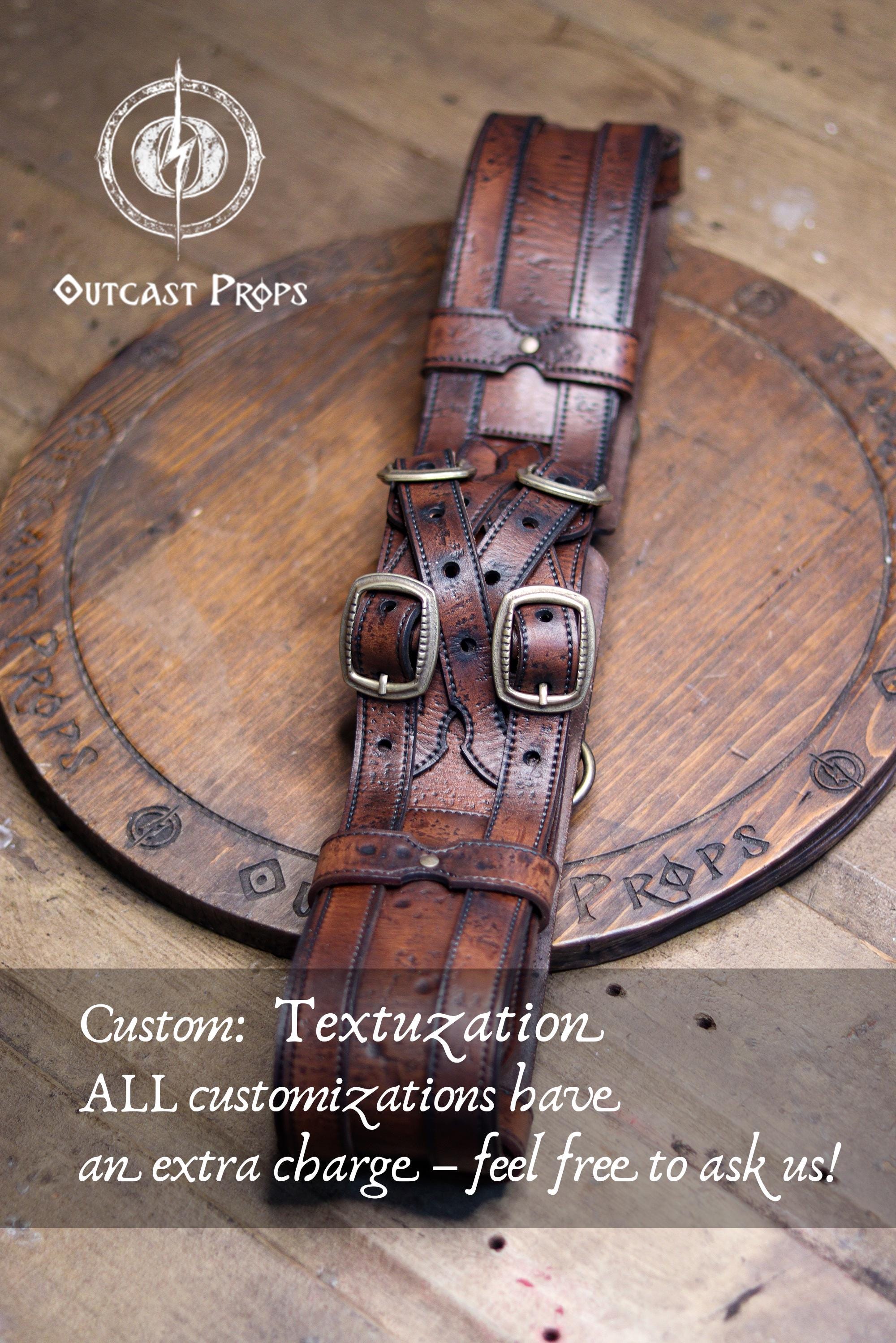 LARP用冒険者レザーベルト 海賊ベルト 錬金術師ベルト 中世ベルト