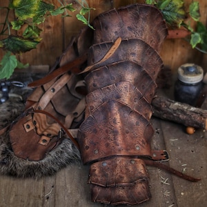 Dragon Scale Greaves for Viking Leg Armor for LARP Wasteland Cosplay Barbarian Shin Guards Fantasy Warrior Costume Post Apocalyptic Leg Gear