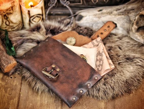 Leather Hip Bag Belt Bag for Larp Medieval Purse Steampunk 