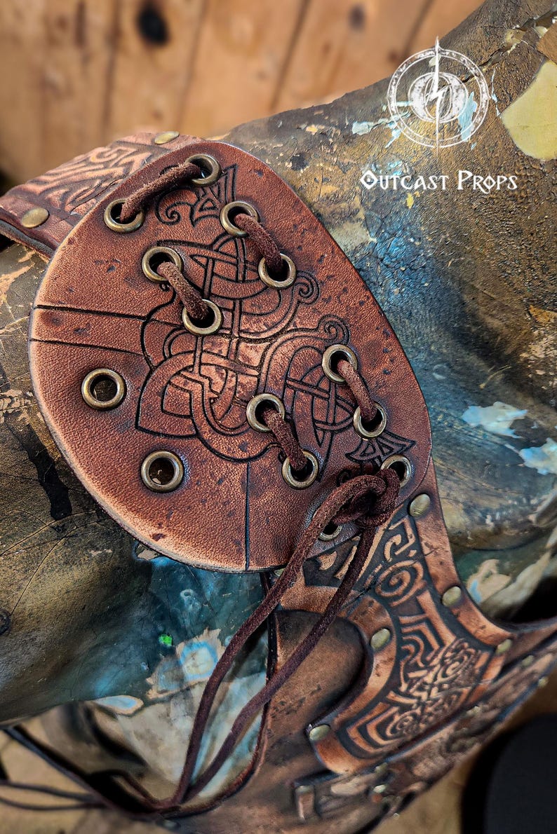 Celtic Viking Fusion Leather Armor Set for LARP, Renaissance Fairs & Fantasy Events - Handcrafted Warrior Costume