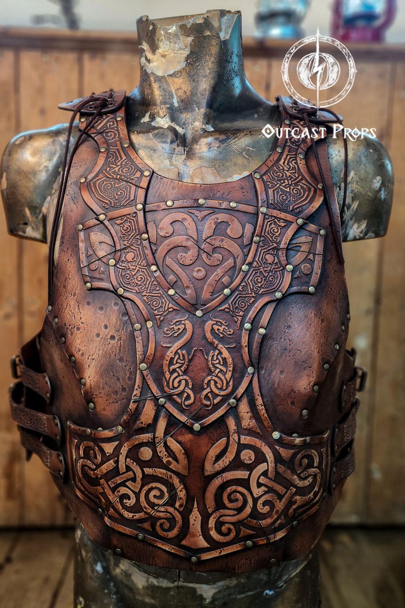 Celtic Viking Fusion Leather Armor Set for LARP, Renaissance Fairs & Fantasy Events - Handcrafted Warrior Costume