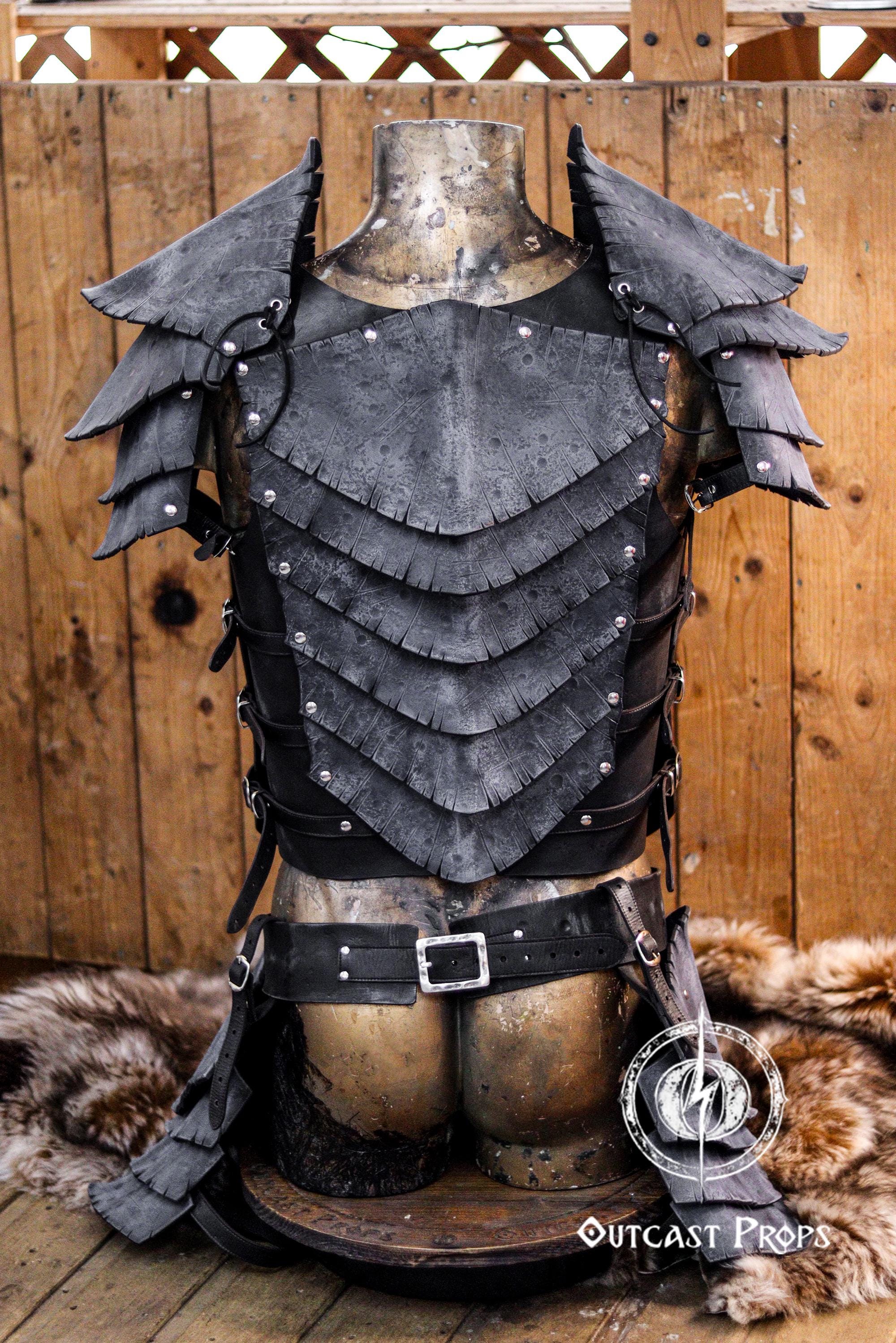 手作りレザードラゴンスケールアーマーセット 中世ファンタジー LARP