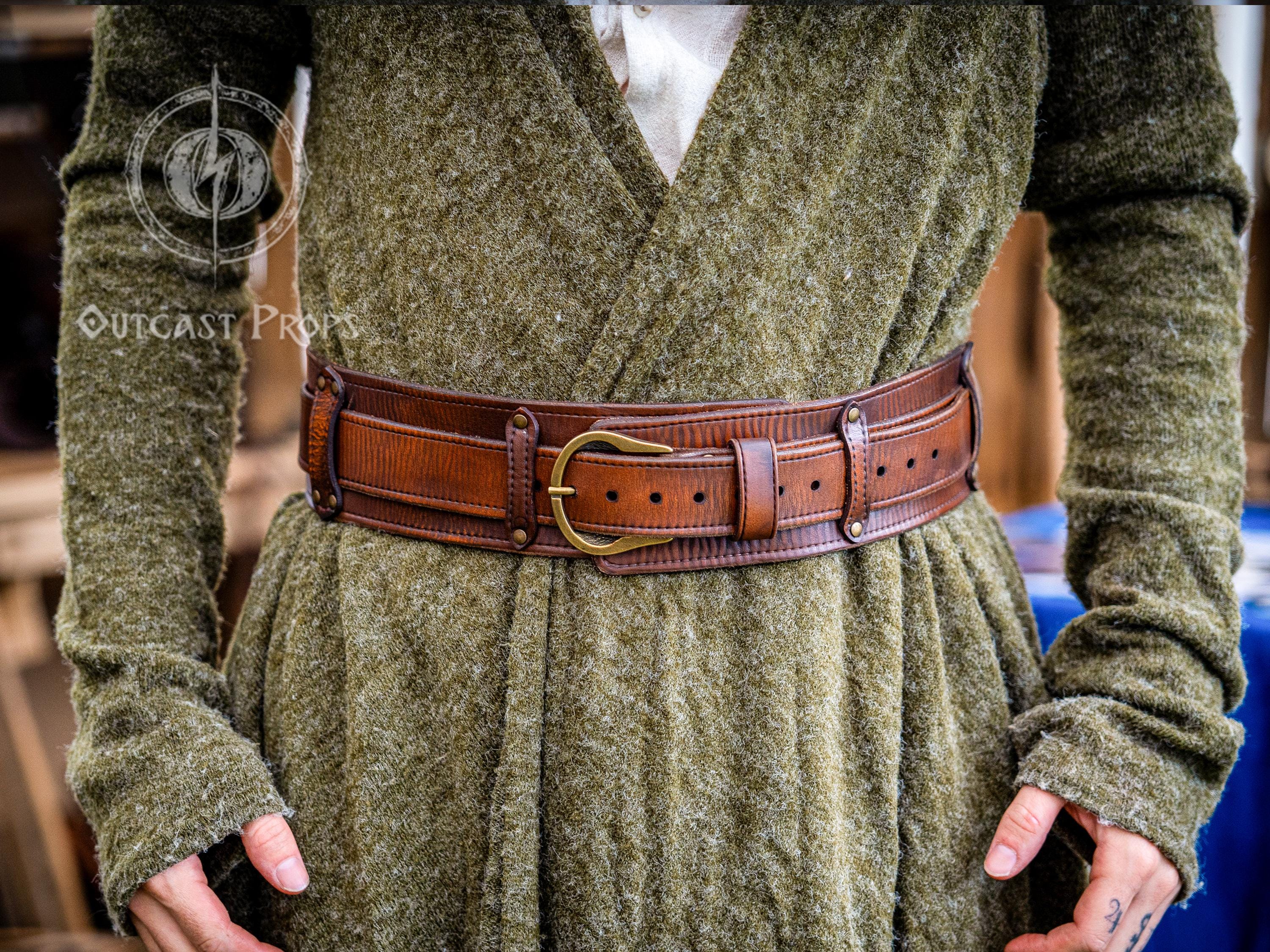 Medieval Belt Renaissance Fair Belt for LARP Wide Leather  display picture 2