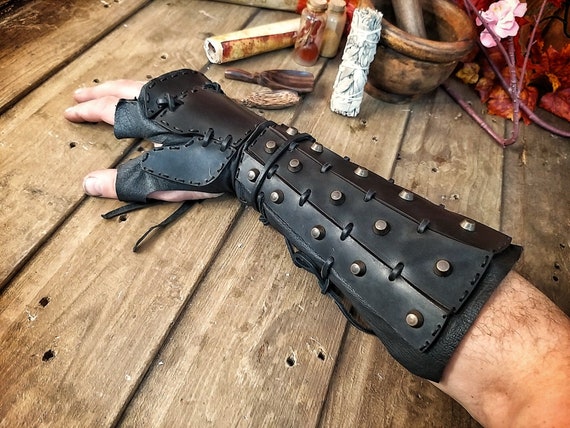 Viking Bracer for Larp in Leather, Metal and Hair to Create Medieval  Cosplay or Fantasy. Shieldmaid and Viking Warrior. -  Singapore