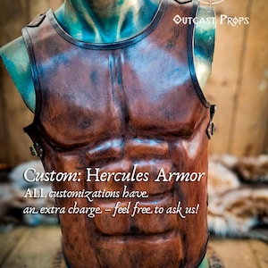 Authentic Roman Gladiator Leather Cuirass - Medieval LARP Armor for Spartacus Cosplay & Fantasy Reenactments - Hercules Armor