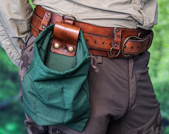 Bushcraft Foraging Pouch Canvas Dump Pouch Utility Belt Bag Tactical Pouch Hiking Gear Survival Bag Camping LARP Medieval Outdoor Gear Gift