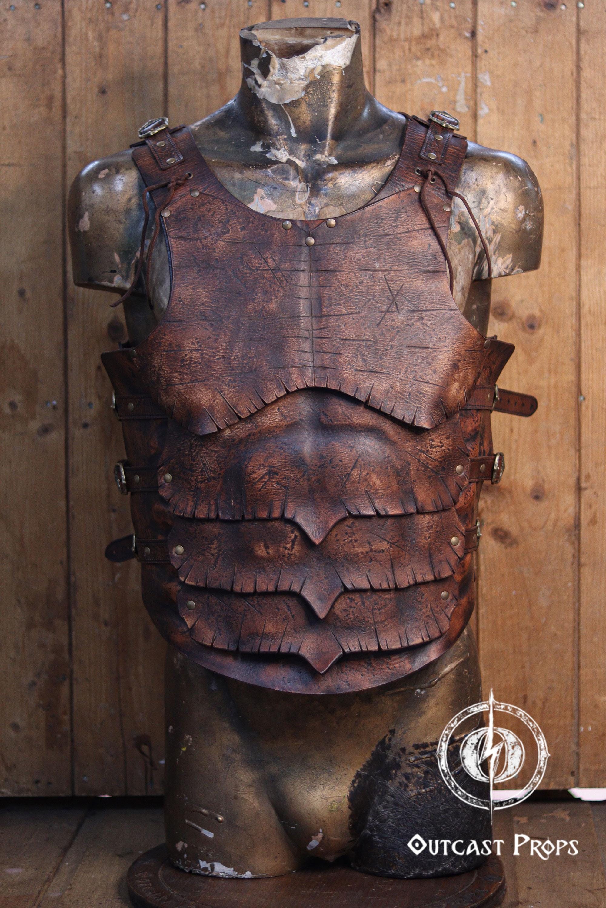 Scaled Chest Dragon Scale Leather Chestplate Body Armor for Larp Cosplay Fantasy ...