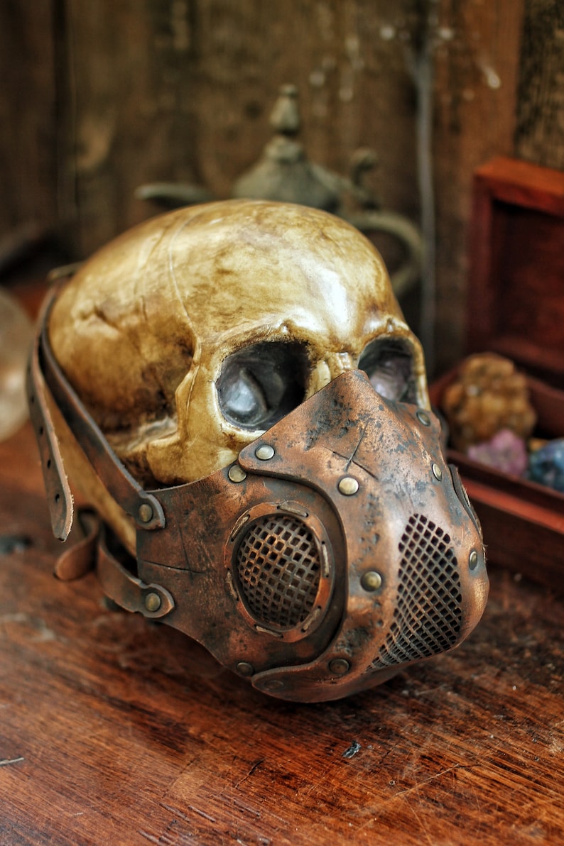Rage Leather Face Mask with filter pocket ready for use with disposable face masks, Paper towel or filter changeable insert washable mask