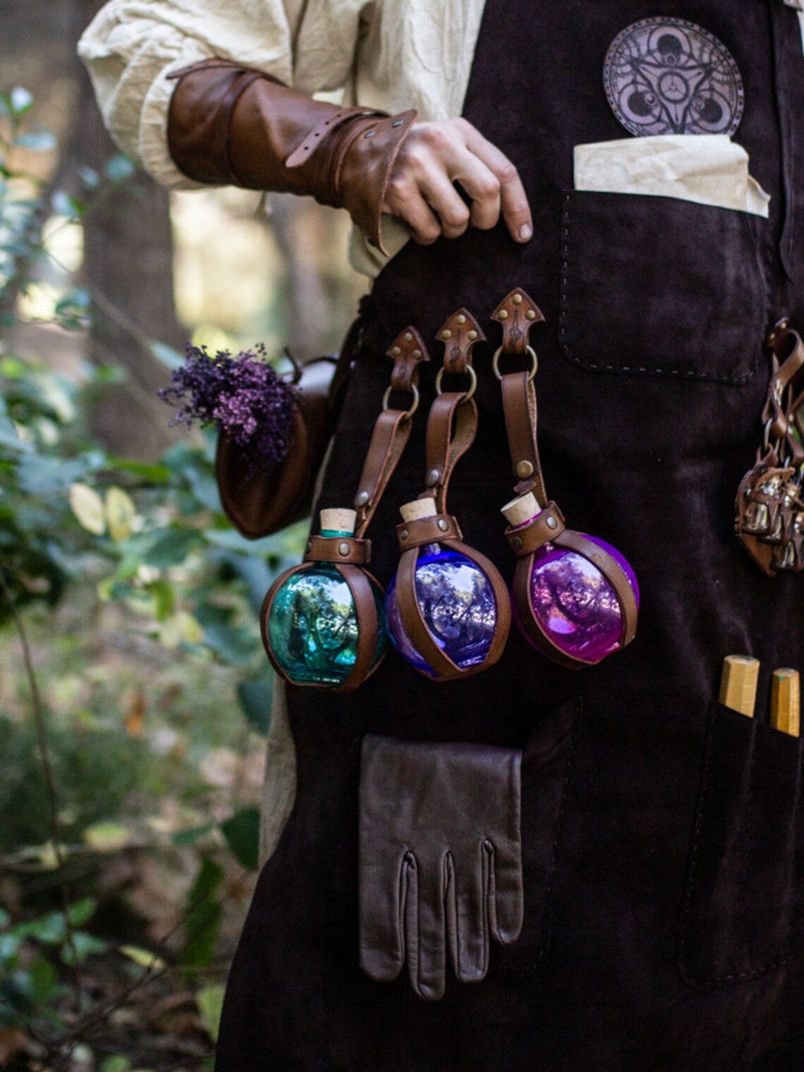 Leather Apron Larp Alchemy Steampunk Crazy Scientist Etsy