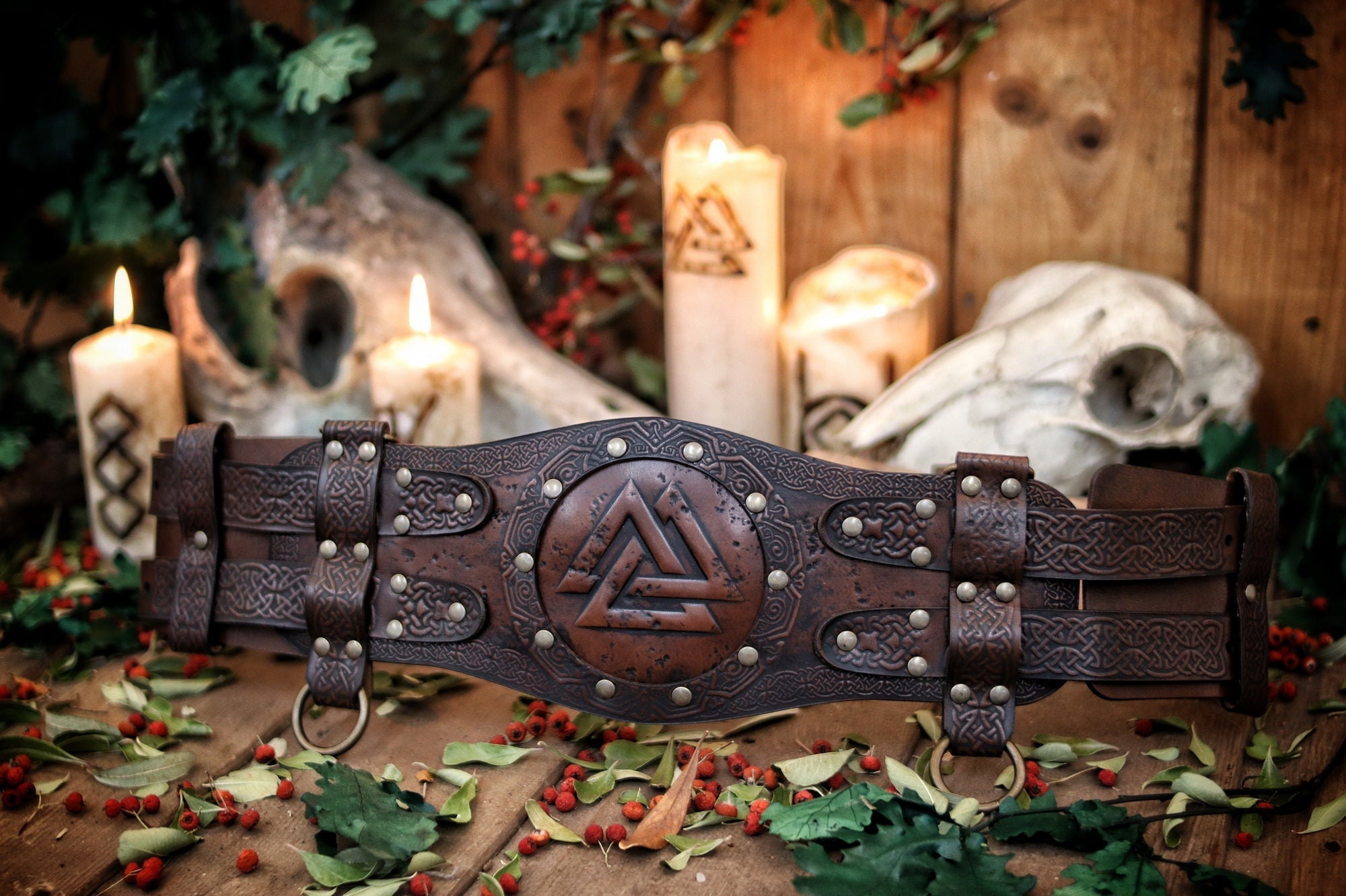 7742 Sv Senvan Gothic Belt For Men & Women Adjustable Medieval Viking Amazon.com: HKSICHENGKEJI Medieval Viking Wide Belt Faux  main image 4