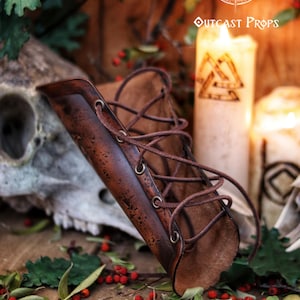 yggdrasil leather bracer viking bracers archery arm guard leather arm guard viking armor for larp viking costume leather armor