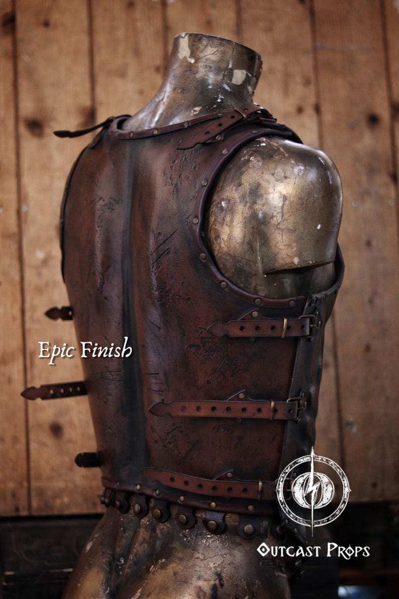 Authentic Roman Gladiator Leather Cuirass - Medieval LARP Armor for Spartacus Cosplay & Fantasy Reenactments