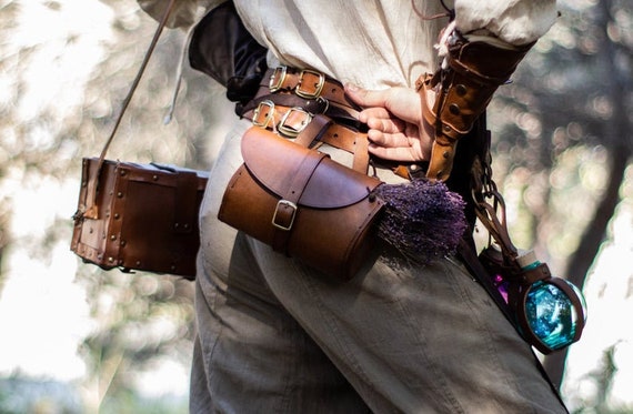 Leather hip belt online bag