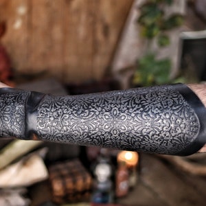 Long Leather Bracers: Enoch Spellbound Sleeve With Dark Mark Style for ...