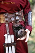 Leather Viking Belt Pouch Medieval Coin Pouch LARP Ren Faire Belt Bag Fantasy Dice Pouch Leather Celtic Cosplay Accessories Dwarf Gear product logo