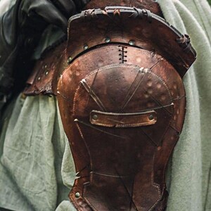 Barbarian Viking Leather Pauldron with haute armor set larp armor viking shoulder piece men post apocalyptic cosplay