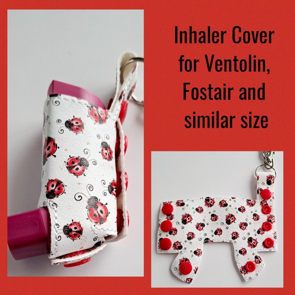 Sweet ladybird inhaler cover for ventolin or similar size