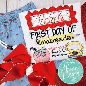 First Day of School Keepsake Shirt, Back to School Shirt, Kindergarten, First Day of School, School, Personalized Back to School Shirt