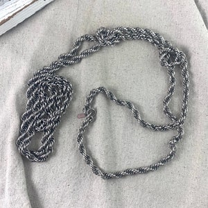 Vintage Monet Opera Length Rope Chain, Silver Tone - Etsy