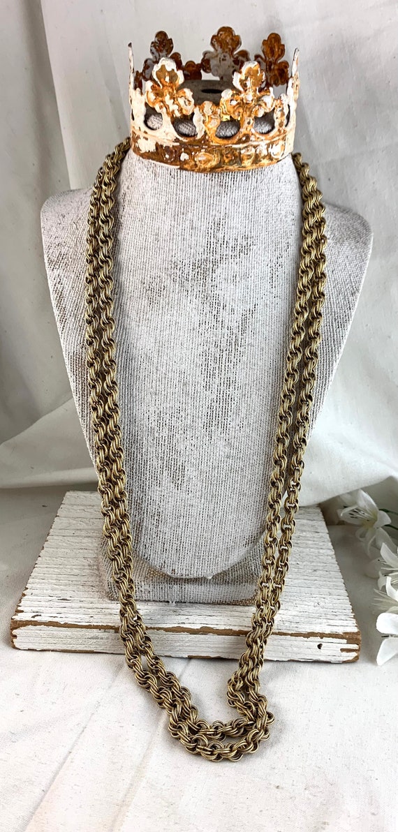 Napier Textured Rope Chain Necklace, 60" long, 7 … - image 1