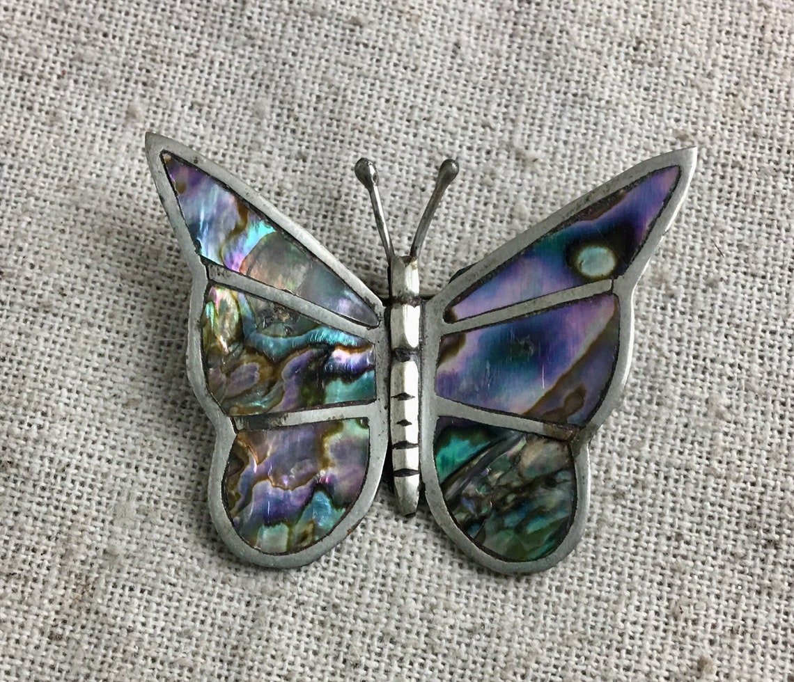 Alilang Dragonfly Brooch - Retro Silver Tone Abalone Shell Pin, Convertible To Necklace Pendant - View #7