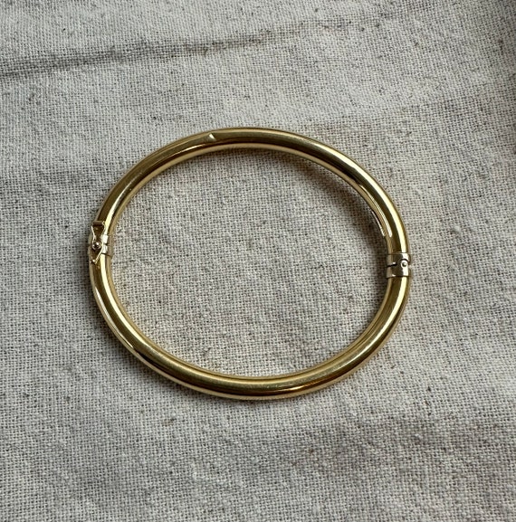 Bangle Bracelet, 7 AR Italy, 18 KT Yellow Gold (7… - image 1