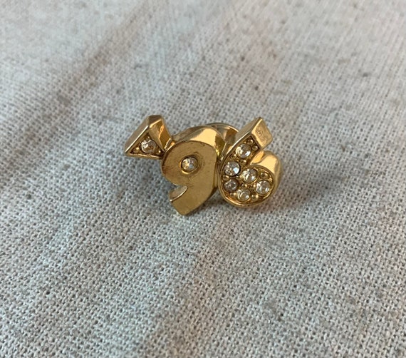 Avon Tie Tack / Lapel Pin, 7/8" x 5/8", gold tone… - image 2