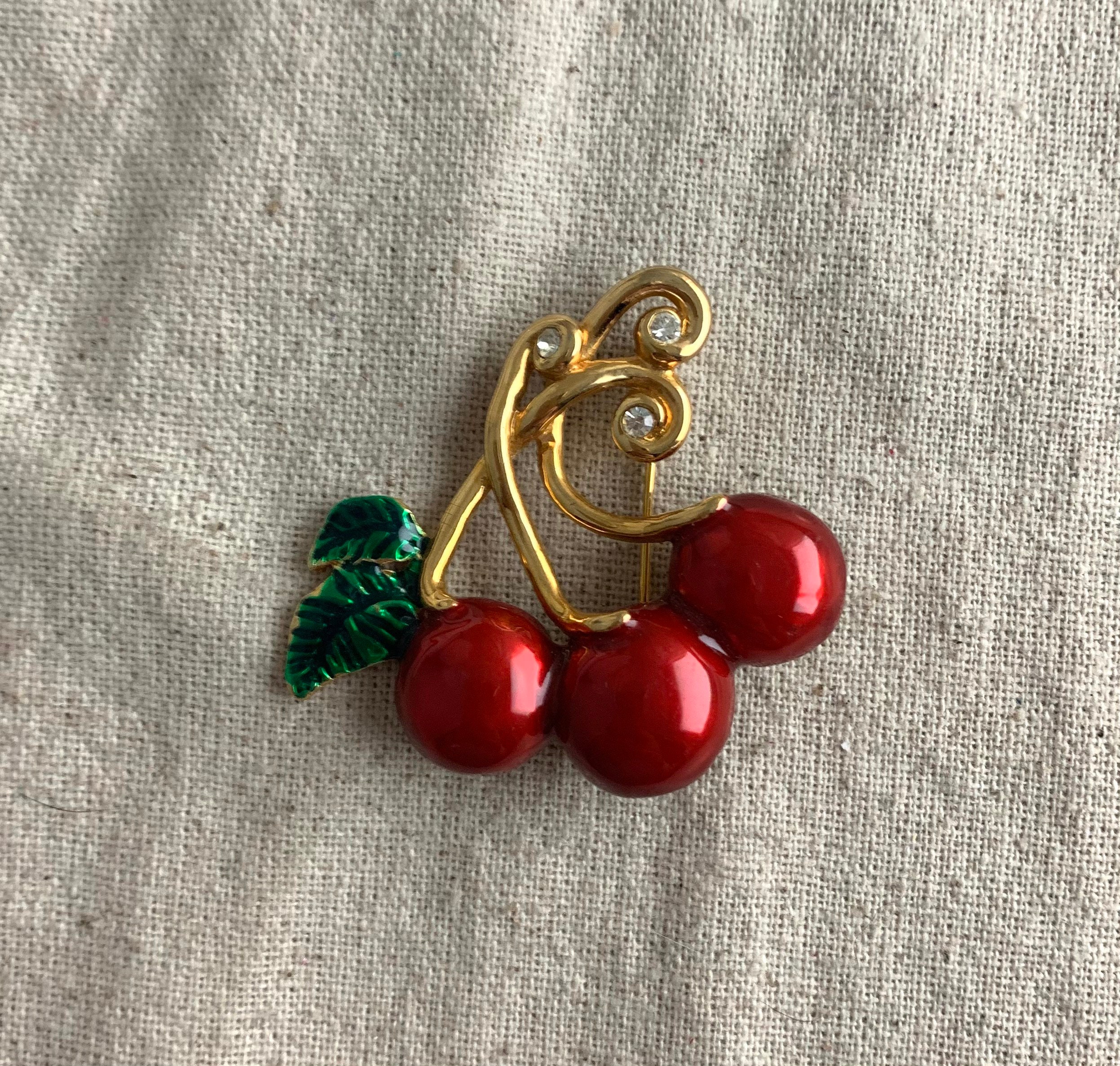 Stylish Pearl Cherry Brooch For Women 5 Unique Designs With Cherry
