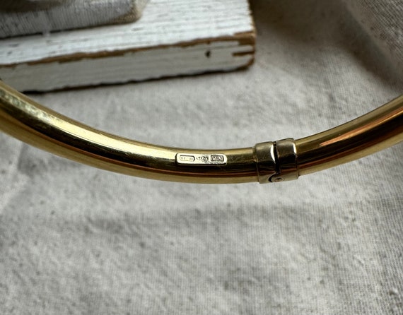 Bangle Bracelet, 7 AR Italy, 18 KT Yellow Gold (7… - image 5