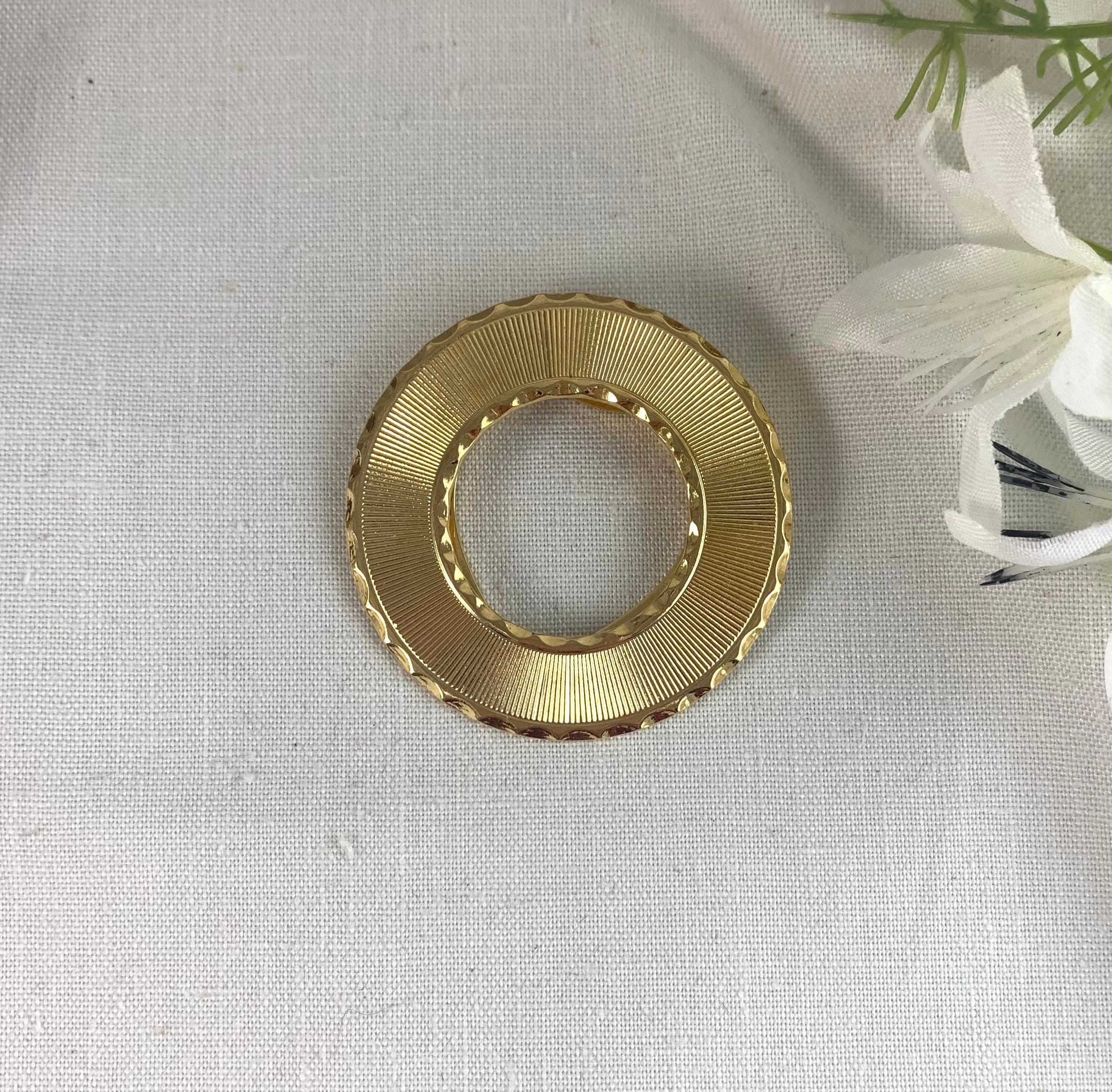 Vintage Lieba USA Scarf Clip Golden Donut — Scarves and More