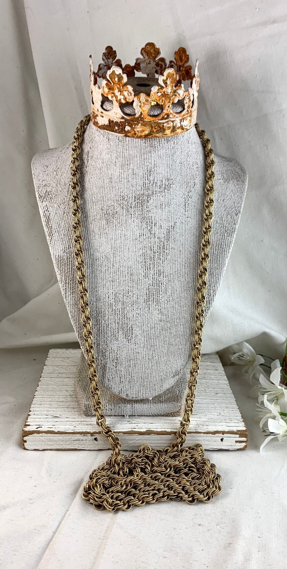 Napier Textured Rope Chain Necklace, 60" long, 7 … - image 2