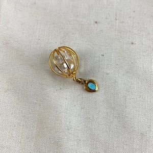 Vintage Religious Caged Rhinestone Pendant, 5/8&quot; in diameter, 4 mm ring, Blessed Mother heart charm, unbranded