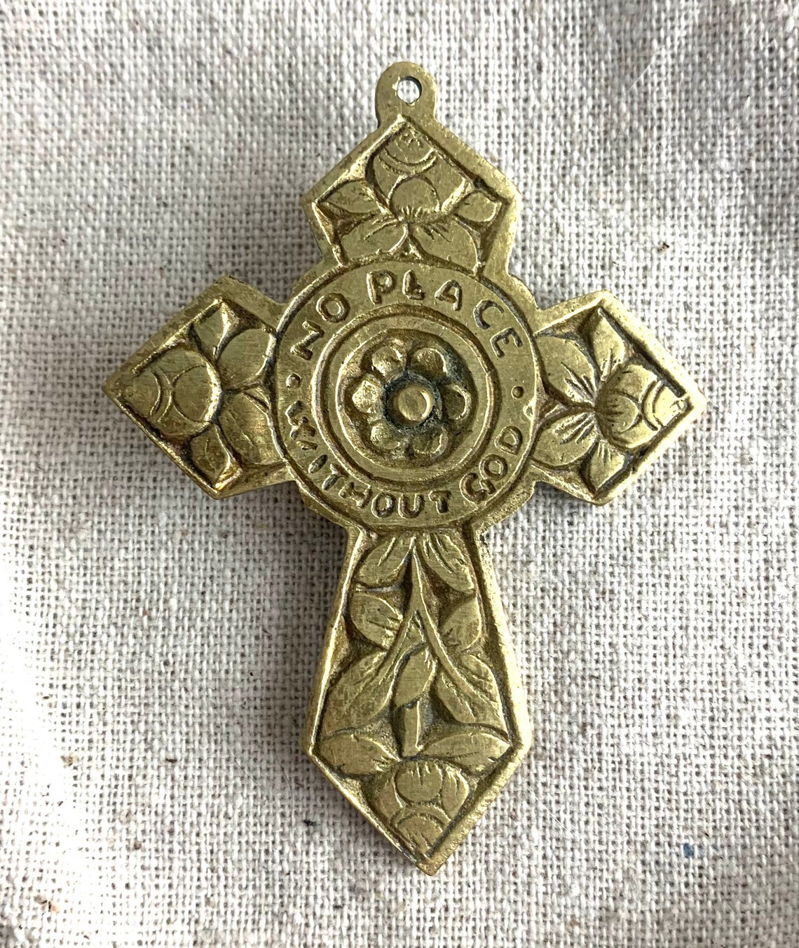 Antique Bronze Cross Pendant 1 5/8 X 2 35 Grams Etsy