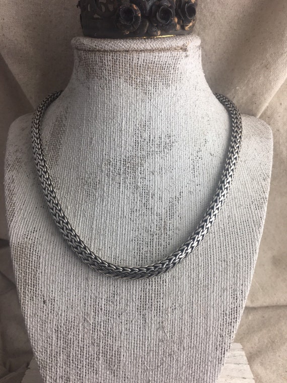 John hardy sterling silver classic woven necklace discount