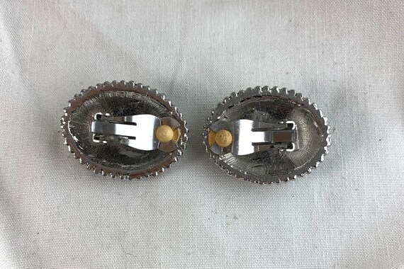 Dauplaise Clip on Earrings, 1 5/8" x 1 1/8", silv… - image 3